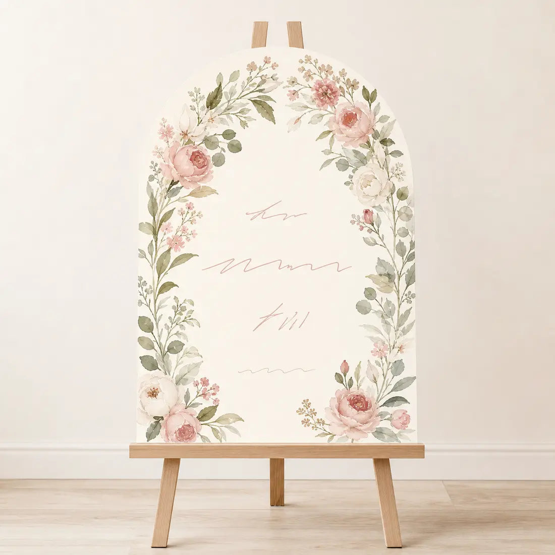 Arch Floral Baby Shower Sign, made to order by Hush & Bloom