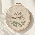 Baby Milestone Embroidery Hoop, made to order by Hush & Bloom