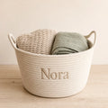 Blanket Nest Name Basket, made to order by Hush & Bloom