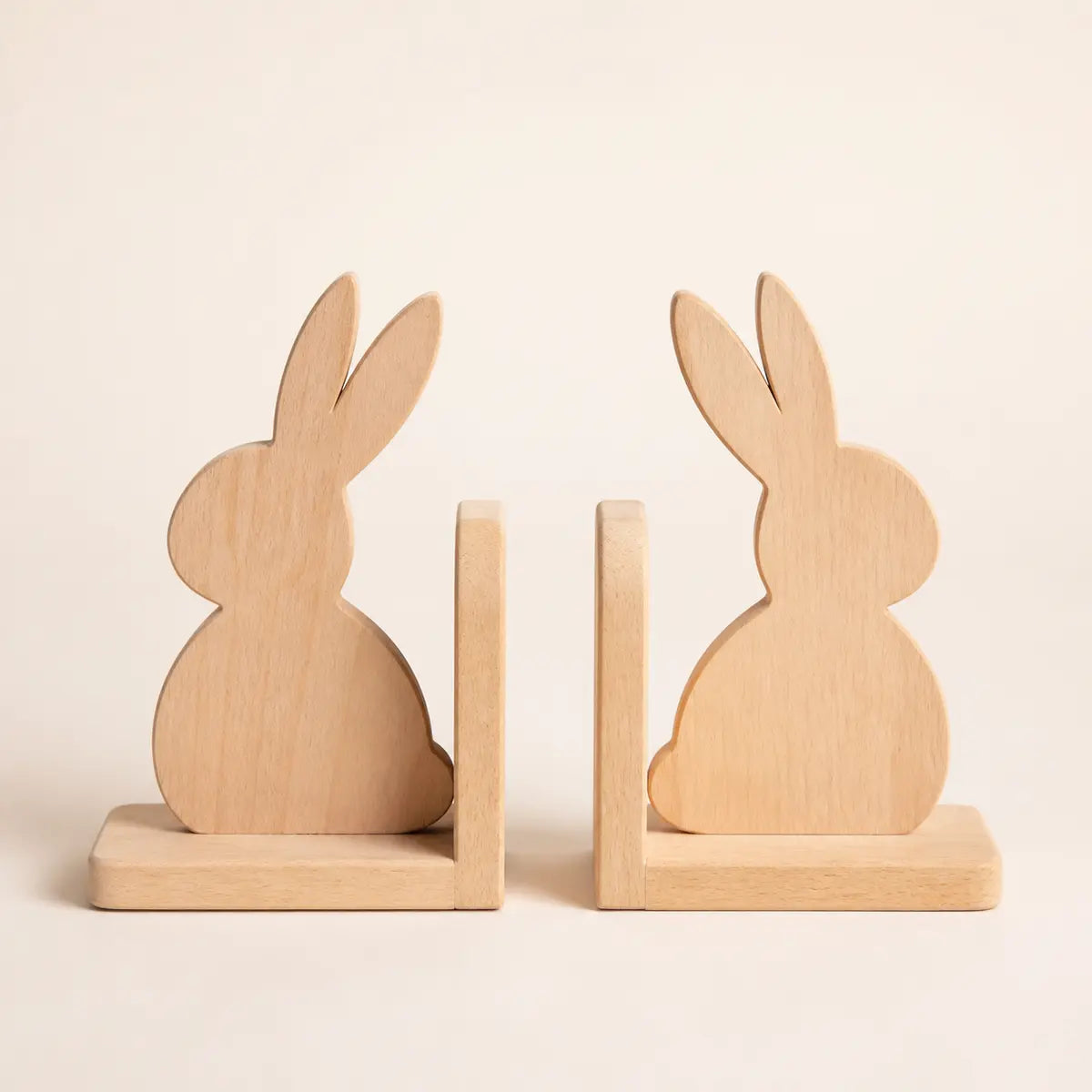 Bunny Bookends Pair arranged as a clean baby shower product photo