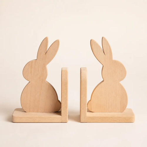 Bunny Bookends Pair arranged as a clean baby shower product photo