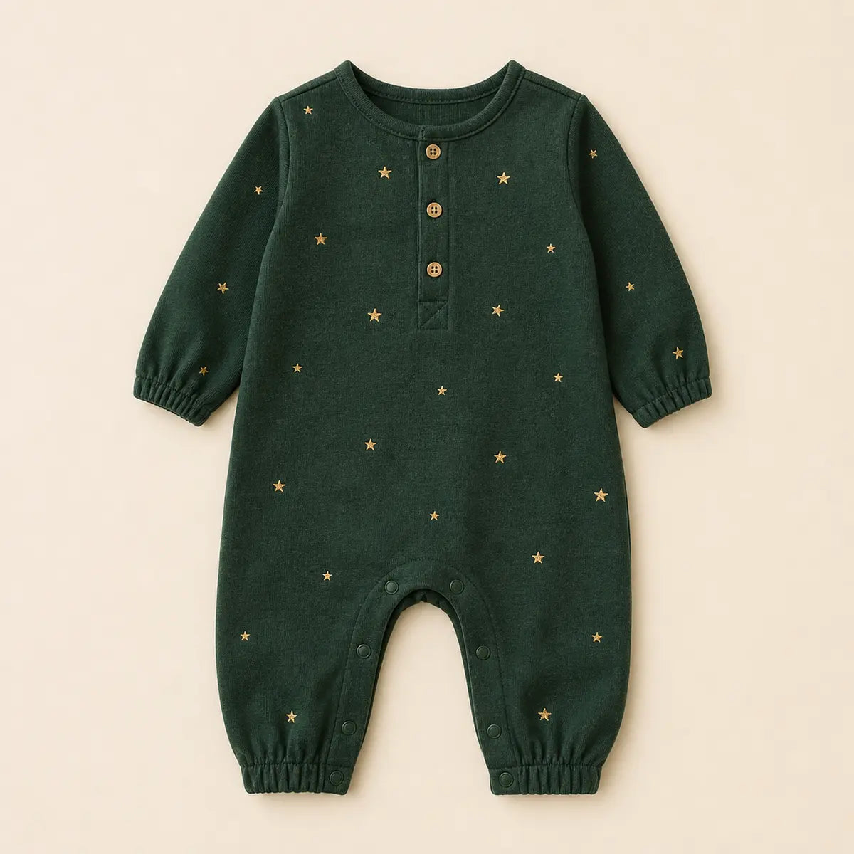 First Holiday Keepsake Romper arranged as a clean baby shower product photo