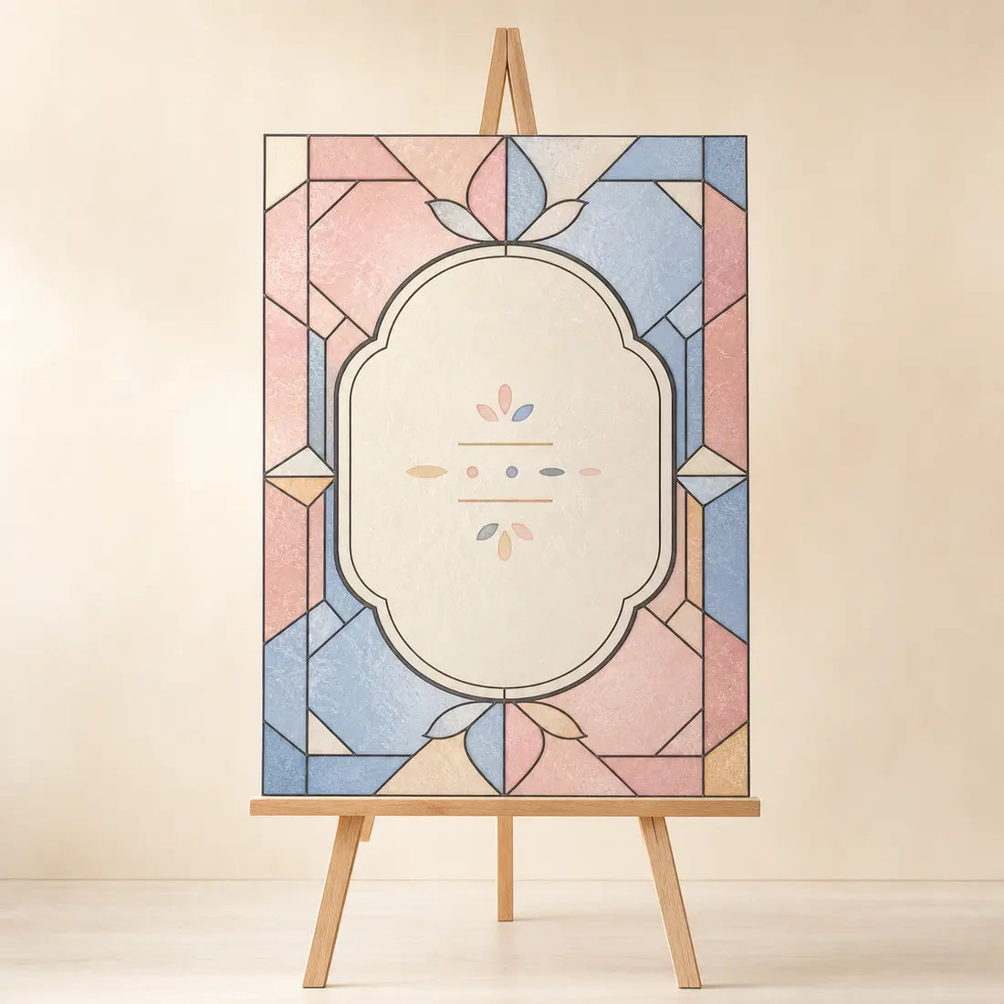 Gender Reveal Stained-Glass Sign, made to order by Hush & Bloom