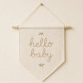 Hello Baby Linen Banner, made to order by Hush & Bloom