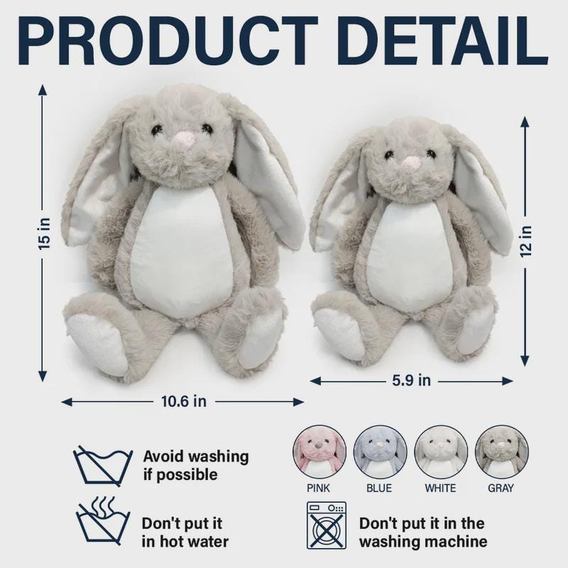 Personalized Ultrasound Photo Bunny for Mom, Mother’s Day Gift from the Bump, Custom Pregnancy Reveal Plush, Snuggled in Your Tummy Keepsake