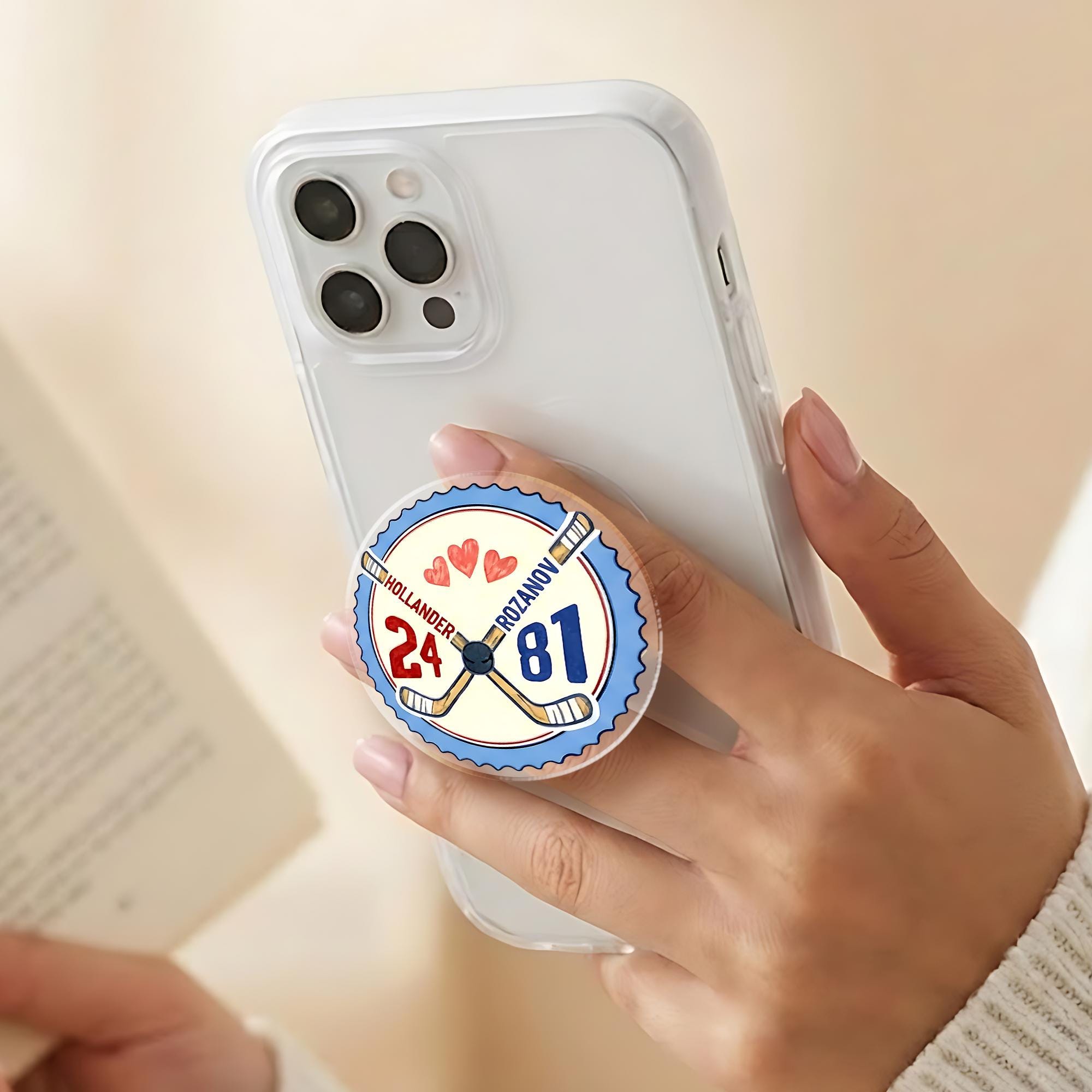 Heated Rivalry Romance Phone Grip, Hollanov Couple Romance Phone Accessory, Hockey Rivals Couple Magnetic Phone Stand, Movie Book Fans Gifts
