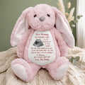 Personalized Ultrasound Photo Bunny for Mom, Mother’s Day Gift from the Bump, Custom Pregnancy Reveal Plush, Snuggled in Your Tummy Keepsake
