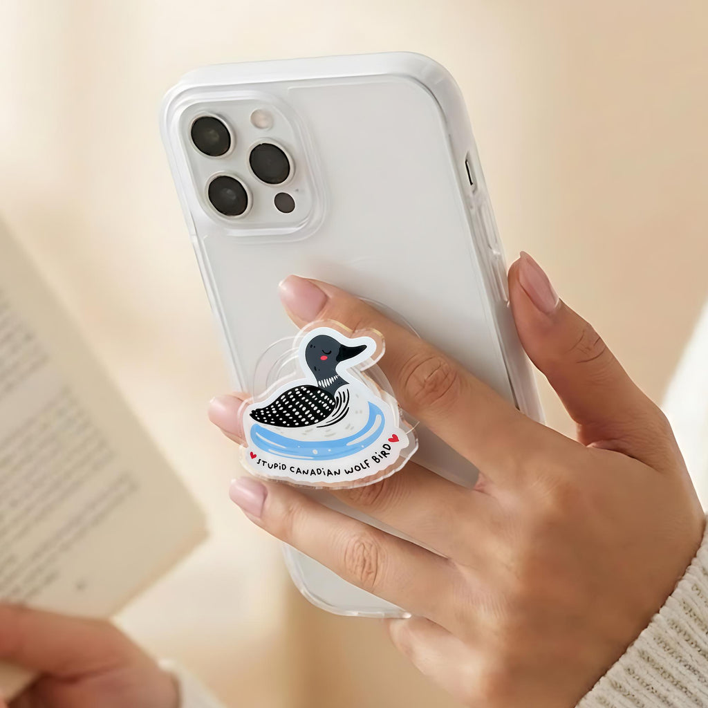 Heated Rivalry Magnetic Phone Grip, Stupid Canadian Wolf Bird, Shane & Ilya, Hockey Romance, Kindle Grip, Ipad Sticker, Magnetic Phone Stand