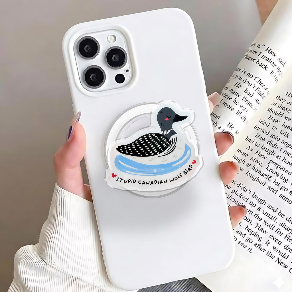 Heated Rivalry Magnetic Phone Grip, Stupid Canadian Wolf Bird, Shane & Ilya, Hockey Romance, Kindle Grip, Ipad Sticker, Magnetic Phone Stand