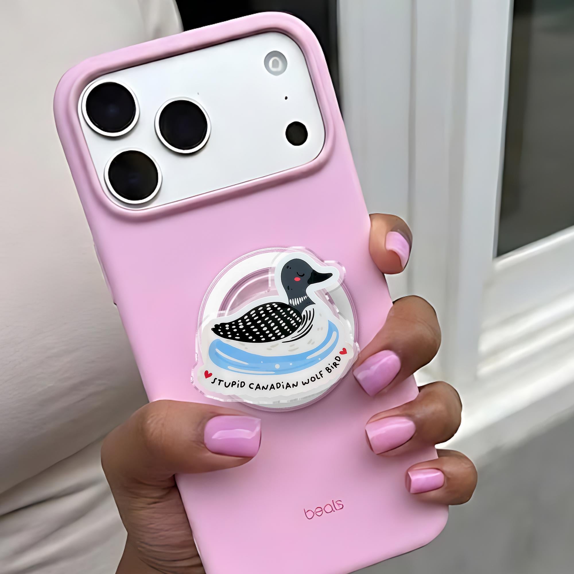 Heated Rivalry Magnetic Phone Grip, Stupid Canadian Wolf Bird, Shane & Ilya, Hockey Romance, Kindle Grip, Ipad Sticker, Magnetic Phone Stand