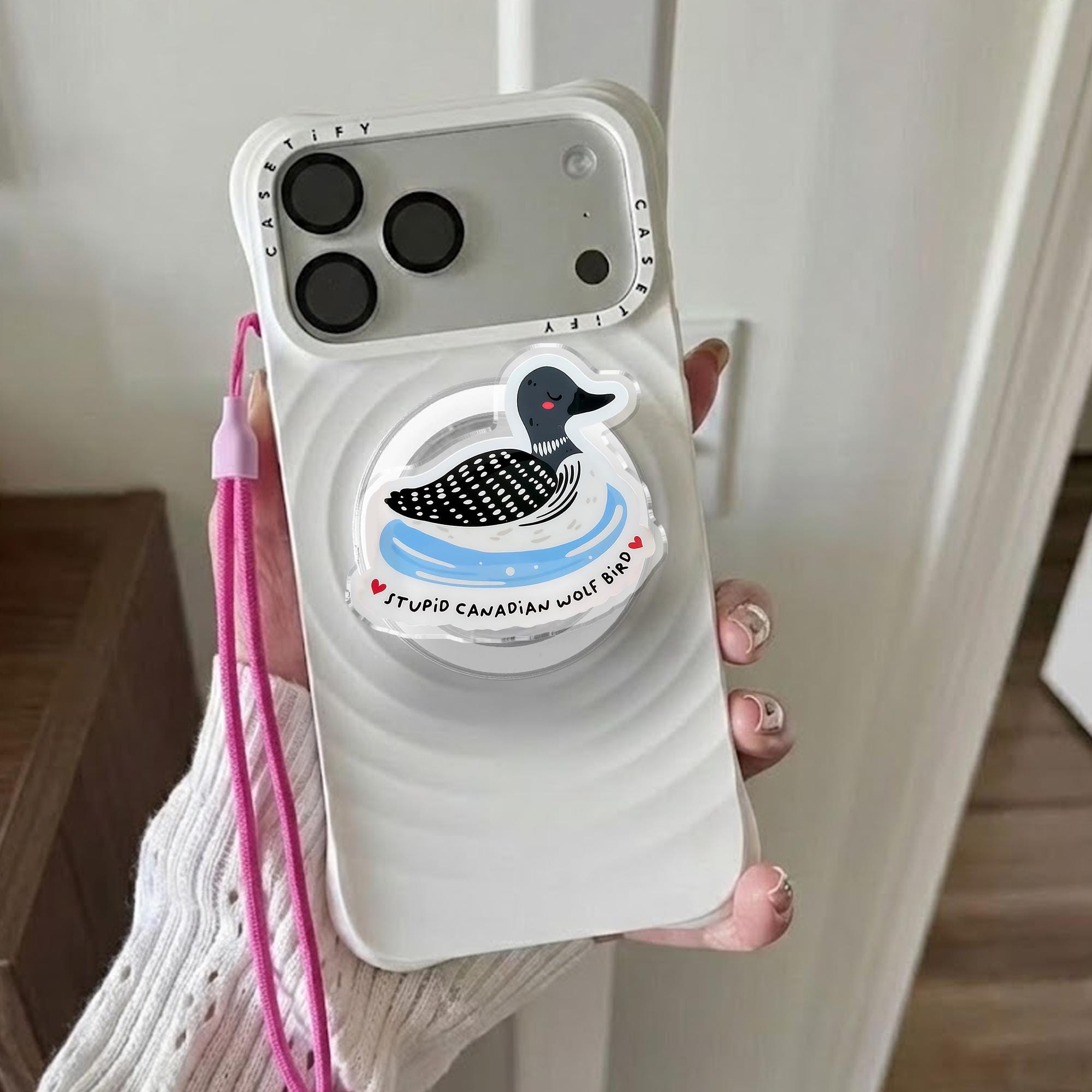 Heated Rivalry Magnetic Phone Grip, Stupid Canadian Wolf Bird, Shane & Ilya, Hockey Romance, Kindle Grip, Ipad Sticker, Magnetic Phone Stand