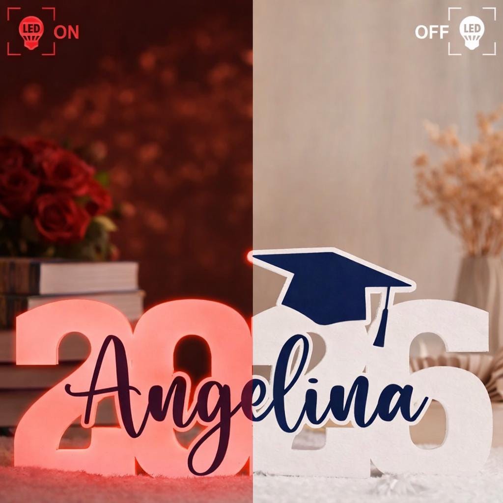 Personalized 2026 Graduation Light Box,Class of 2026 Night Light With Name,Graduation Gifts For Graduate,College High School Graduation Gift