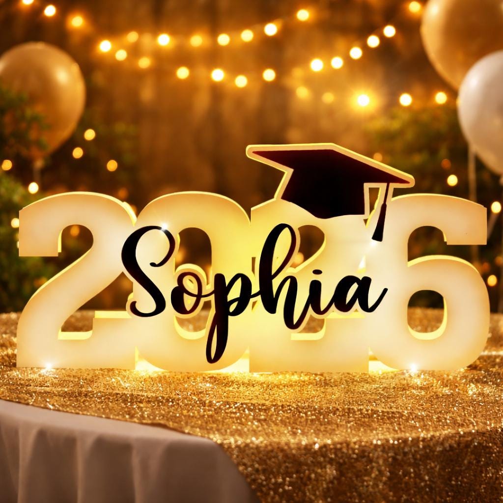 Personalized 2026 Graduation Light Box,Class of 2026 Night Light With Name,Graduation Gifts For Graduate,College High School Graduation Gift