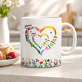 Personalized Mom Grandma Hearts Coffee Mug, Family Mug, Custom Kids Names Mug, Gift For Mom Grandma, Mother's Day Keepsake, Heart Family Mug