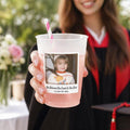 Custom Photo Congratulations Graduate Vintage - Personalized Frosted Cups, Custom Childhood Photo Funny Party Cup, Senior Party Drinkware