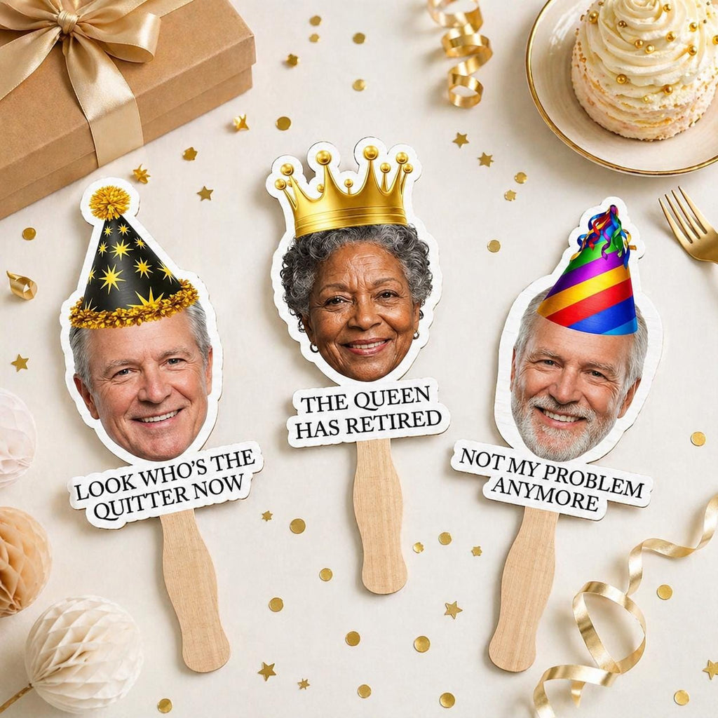 Custom Photo Funny Happy Retirement, Personalized Retirement Handheld Fan, Funny Retirement Gift, Not My Problem Anymore, Retirement Party