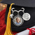 Graduation Walking Beside You, Personalized Memorial Graduation Pin, Custom Photo Cap Charm, Remembrance Tribute for Tassel, Sympathy Gift