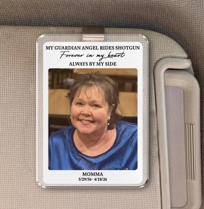 Personalized Memorial Photo Car Visor Clip: Loss Of Mom Dad Gift, Memorial Keepsake Gift, Sympathy Gift, Loss Of A Loved One Gift