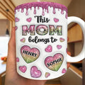 Custom Mama Coffee Mug, This Mom Grandma Coffee Cup, Inflated Effect Printed, Personalized Mothers Day Gift For Mom, Nana, Grandma