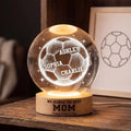 Soccer Football Lamp We Scored The Best Mom, Personalized Crystal Ball LED Night Light, Mothers Day Gift For Soccer Mom, Soccer Mama Gift