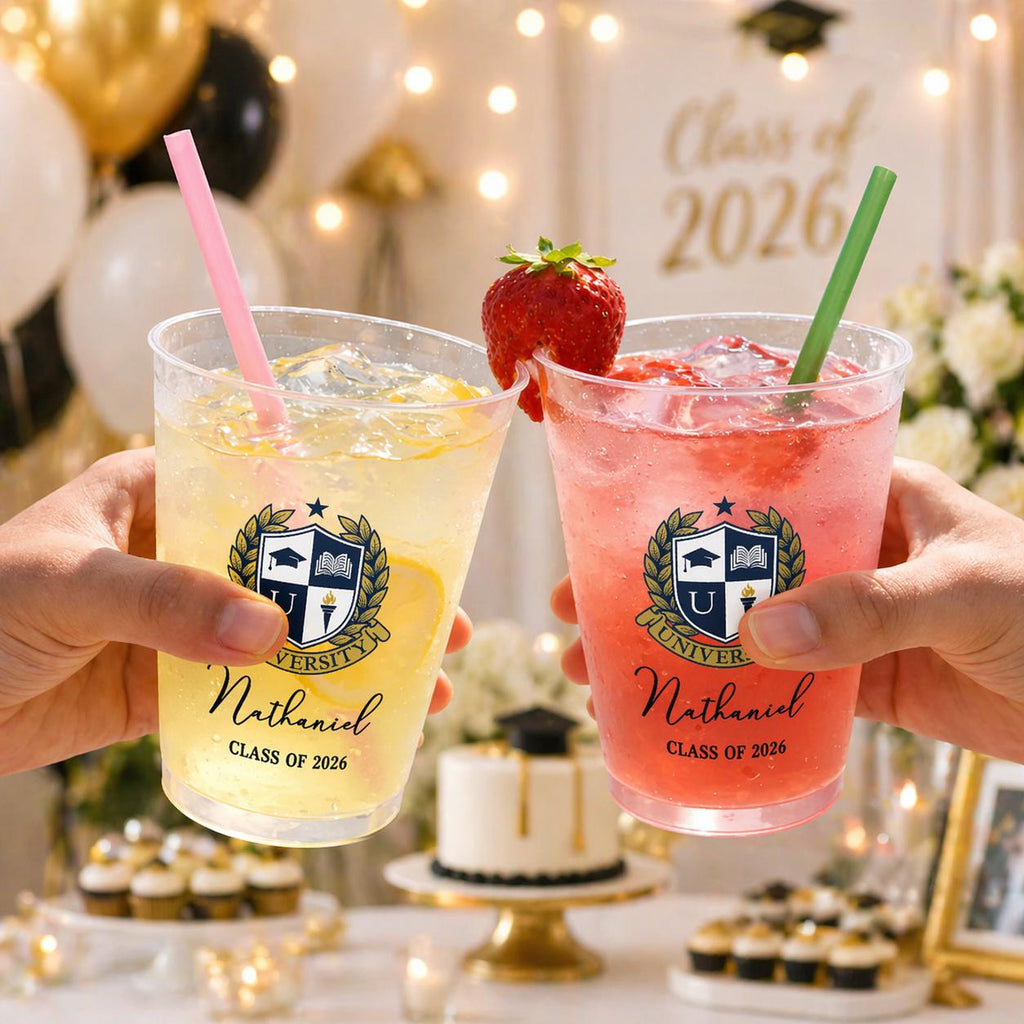 Custom Photo University Logo Graduation Personalized Frosted Cups, Class of 2026 Graduation Gift, Graduation Drinkware, Party Favor Cup
