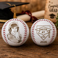Custom Engraved Photo Baseball Ball, Personalized Baseball Keepsake Gift for Ball Players, Graduation Senior Gift for Son, Baseball Lover