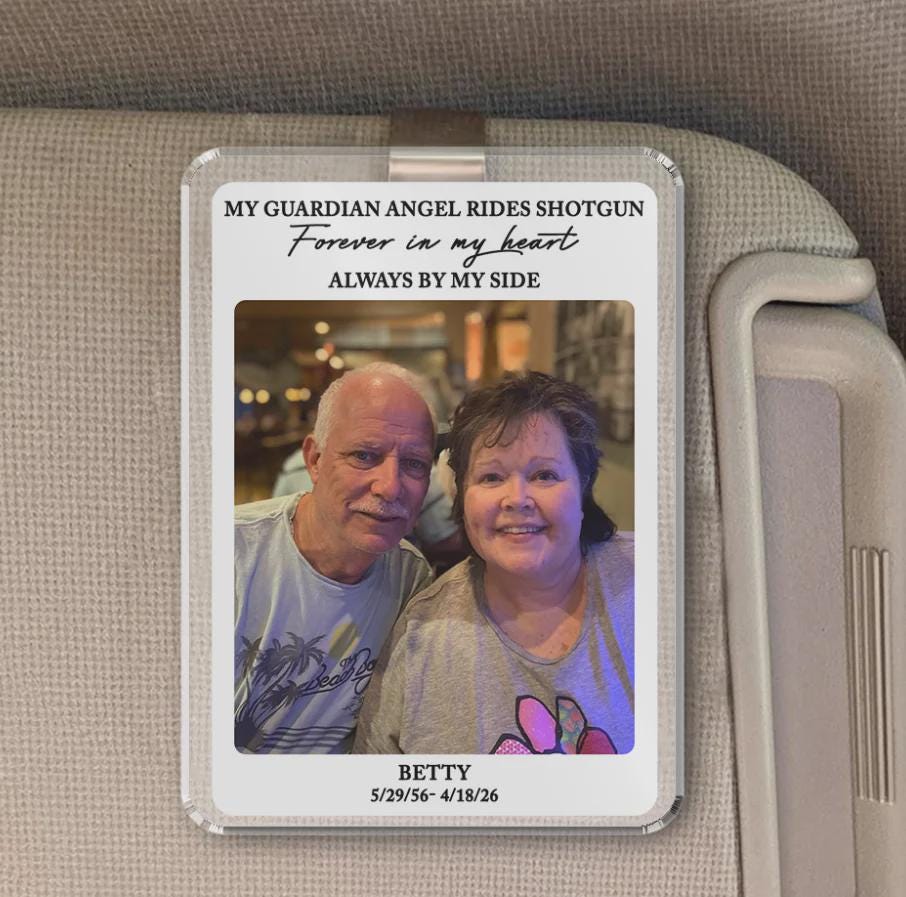 Personalized Memorial Photo Car Visor Clip: Loss Of Mom Dad Gift, Memorial Keepsake Gift, Sympathy Gift, Loss Of A Loved One Gift
