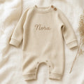 Knit Classic Embroidered Romper, made to order by Hush & Bloom