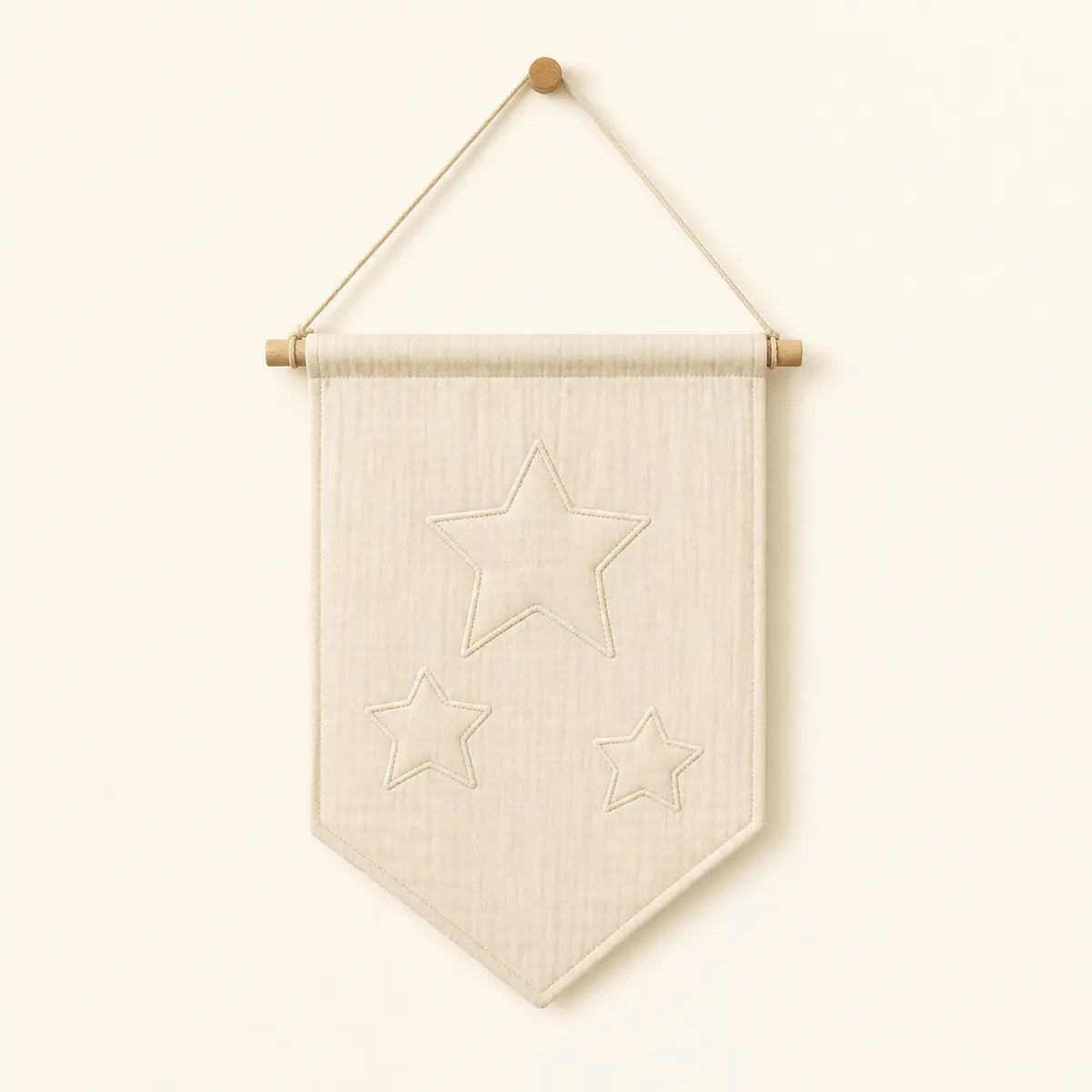 Little Dreamer Wall Banner arranged as a clean baby shower product photo