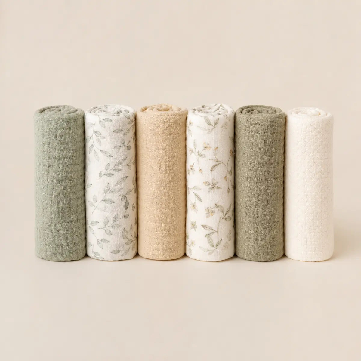 Meadow Washcloth Set arranged as a clean baby shower product photo