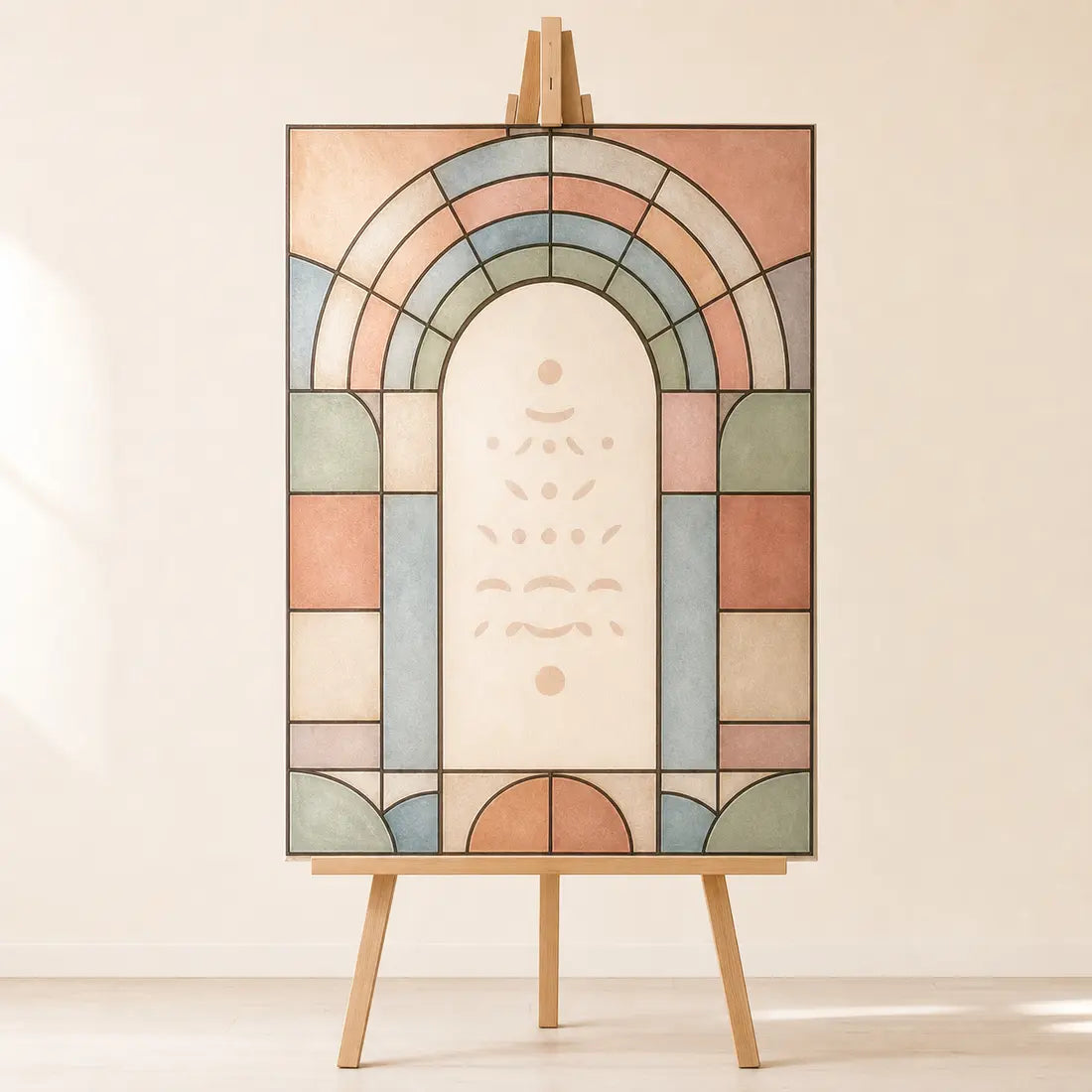 Pastel Rainbow Stained-Glass Sign, made to order by Hush & Bloom