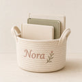 Storytime Name Basket, made to order by Hush & Bloom