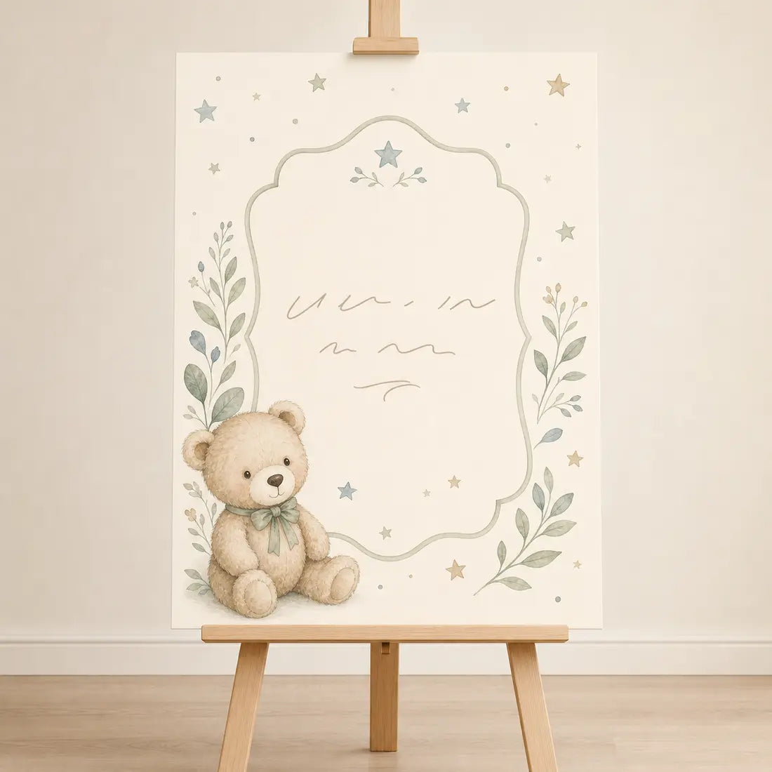 Teddy Bear Baby Shower Sign, made to order by Hush & Bloom