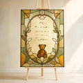 Teddy Glow Stained-Glass Sign, made to order by Hush & Bloom