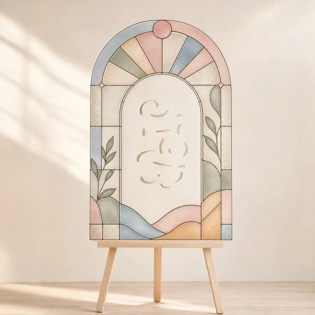 Welcome Baby Stained-Glass Sign, made to order by Hush & Bloom