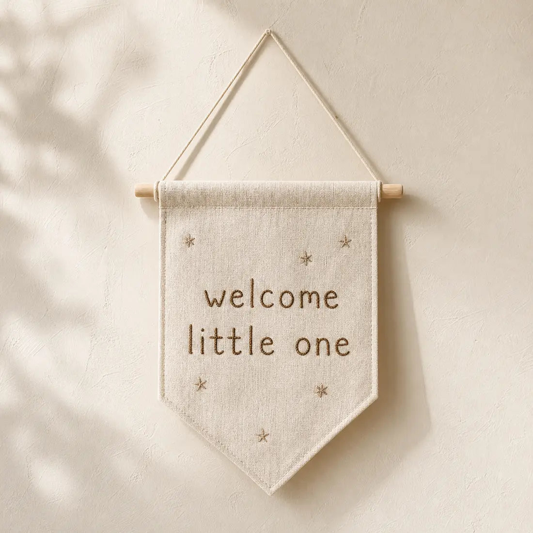 Welcome Little One Banner, made to order by Hush & Bloom
