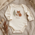 Woodland Motif Embroidered Romper, made to order by Hush & Bloom